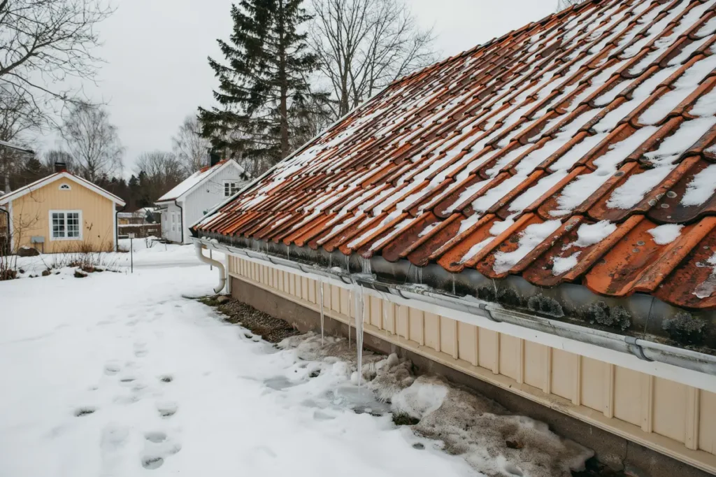 sn skottning p tak s skyddar du huset fr n ras l ckage och on diga vinterskador